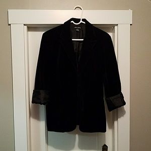 Black suede blazer